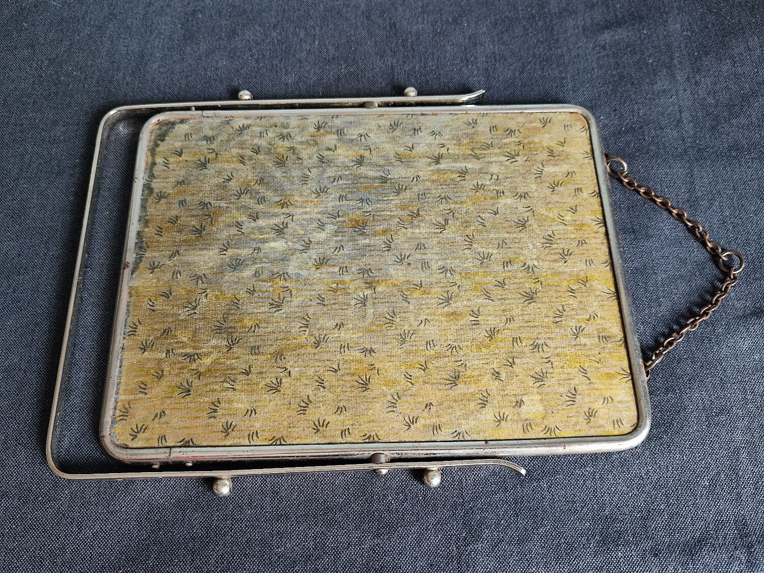 Beveled barber mirror 21x25cm