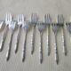 Set of 12 forks with cakes in silver metal Ercuis Russian model.