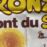 Affiche cinéma originale "Les Bronzes font du ski" L'Equipe du Splendid 120x160cm 1979