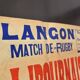 Affiche "Match de Rugby" - Ville de Langon - Années 1930