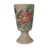 Mazagran en grès décor fleuri