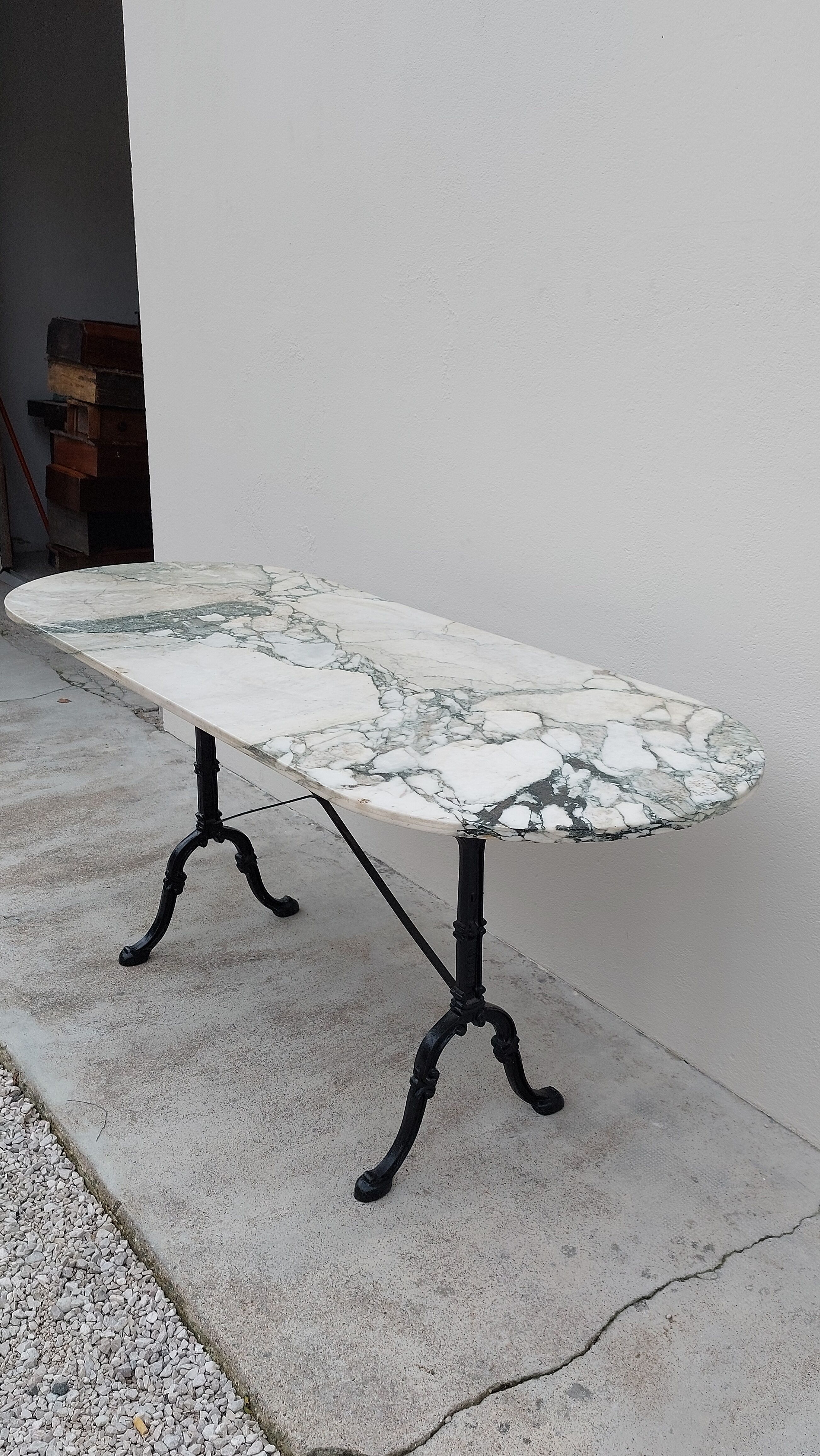 Bistro table restaurant marble godin -1m64