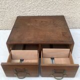 Old double drawer bookkeeper workbook