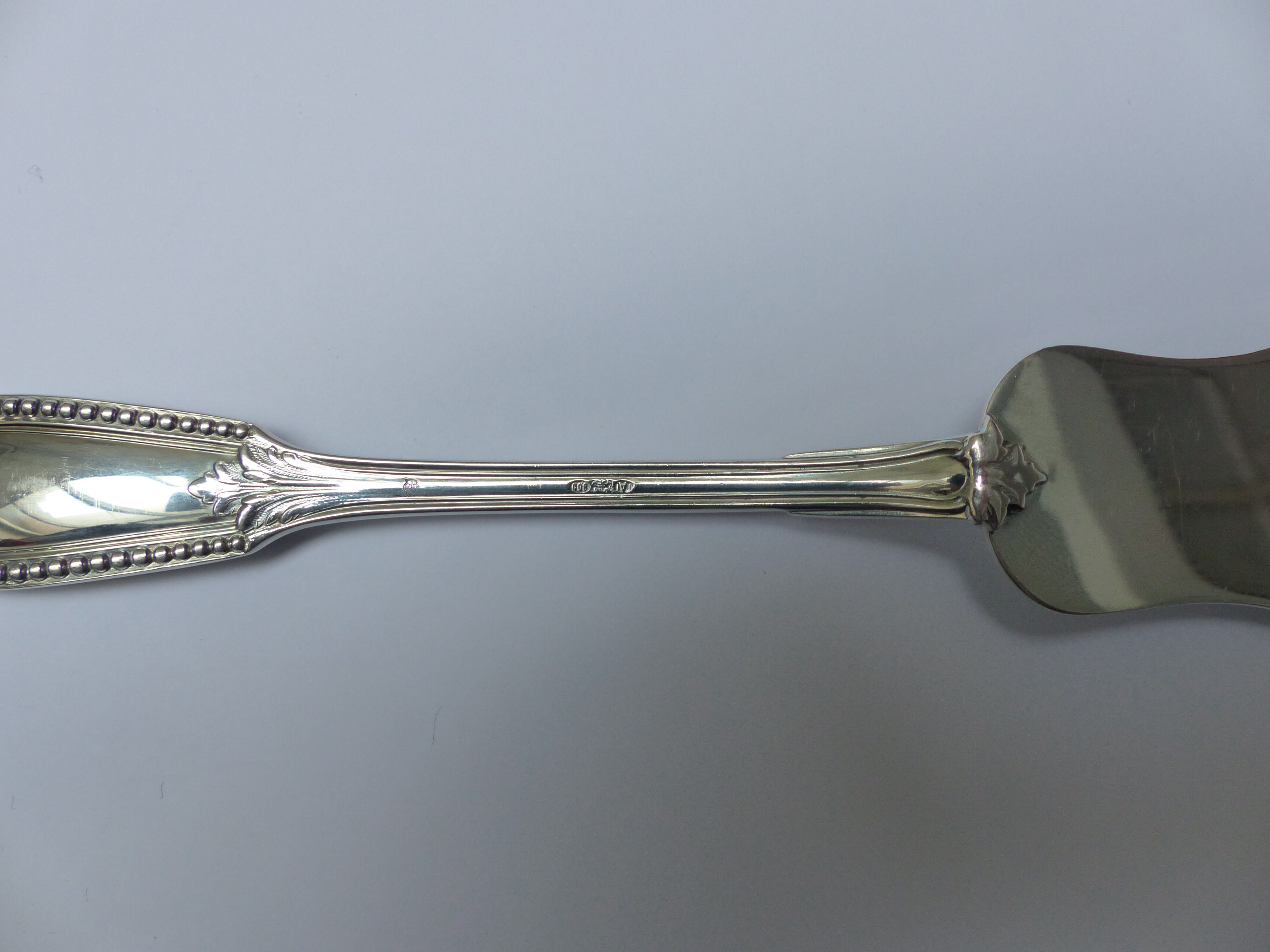 Antique silver mincing spoon
