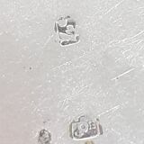 Art Deco-style old silver metal Timbale monogrammed LP