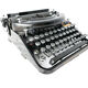 Underwood Noiseless black portable typewriter from 1935 revised new ribbon USA