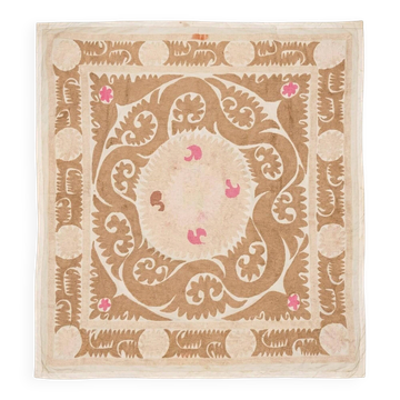 Vintage hand-embroidered tablecloth 141x154 cm
