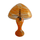 Blown glass mushroom lamp
