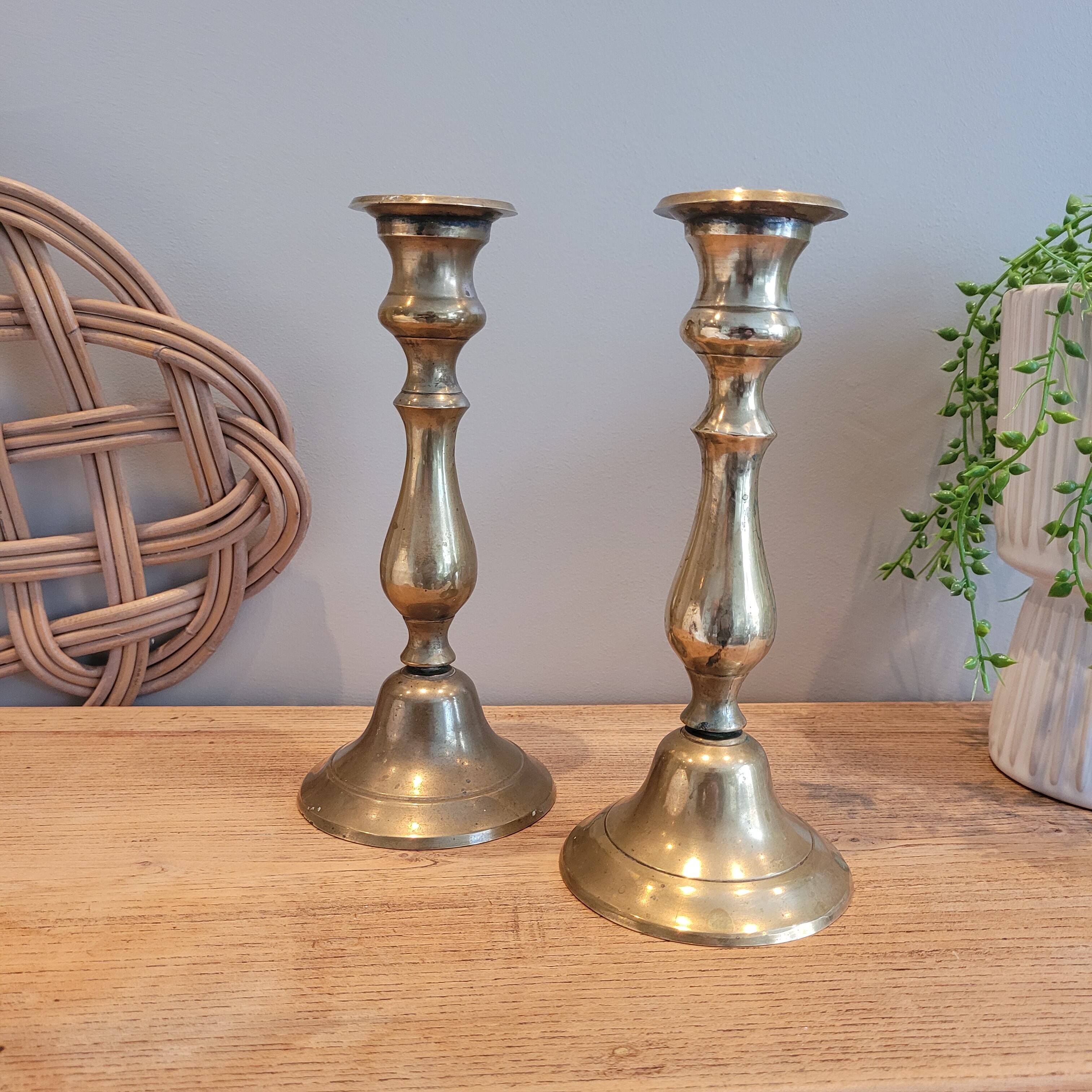 La Redoute x Selency pair of brass candle holders 21