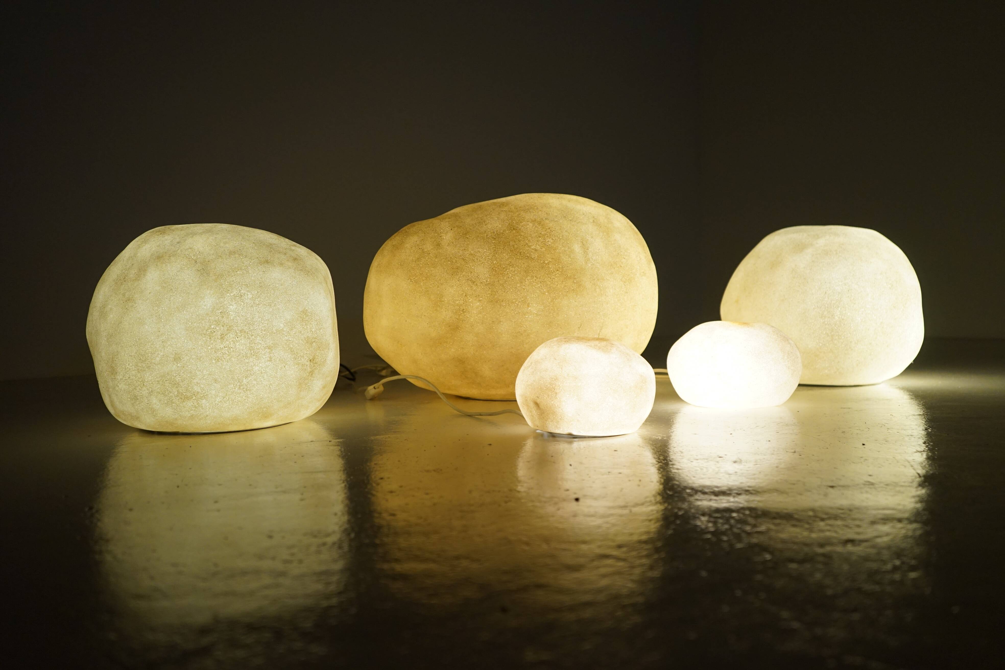 Moon Rock Andre Cazenave 1970 Paris Workshop A Signed Stone Lamp