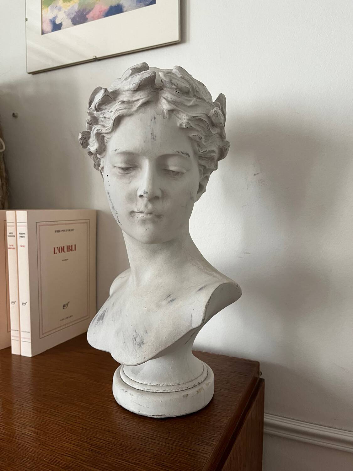 Buste antique en bois