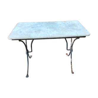 Table bistrot 1900  dessus marbre