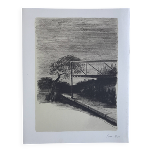 Pierre skira, le canal, 1978. lithographie