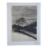 Pierre skira, the canal, 1978. original lithograph signed in pencil.