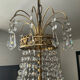 Bronze hot air balloon chandelier and crystal tassels