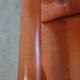 Height-adjustable leather English-style chesterfield office chair