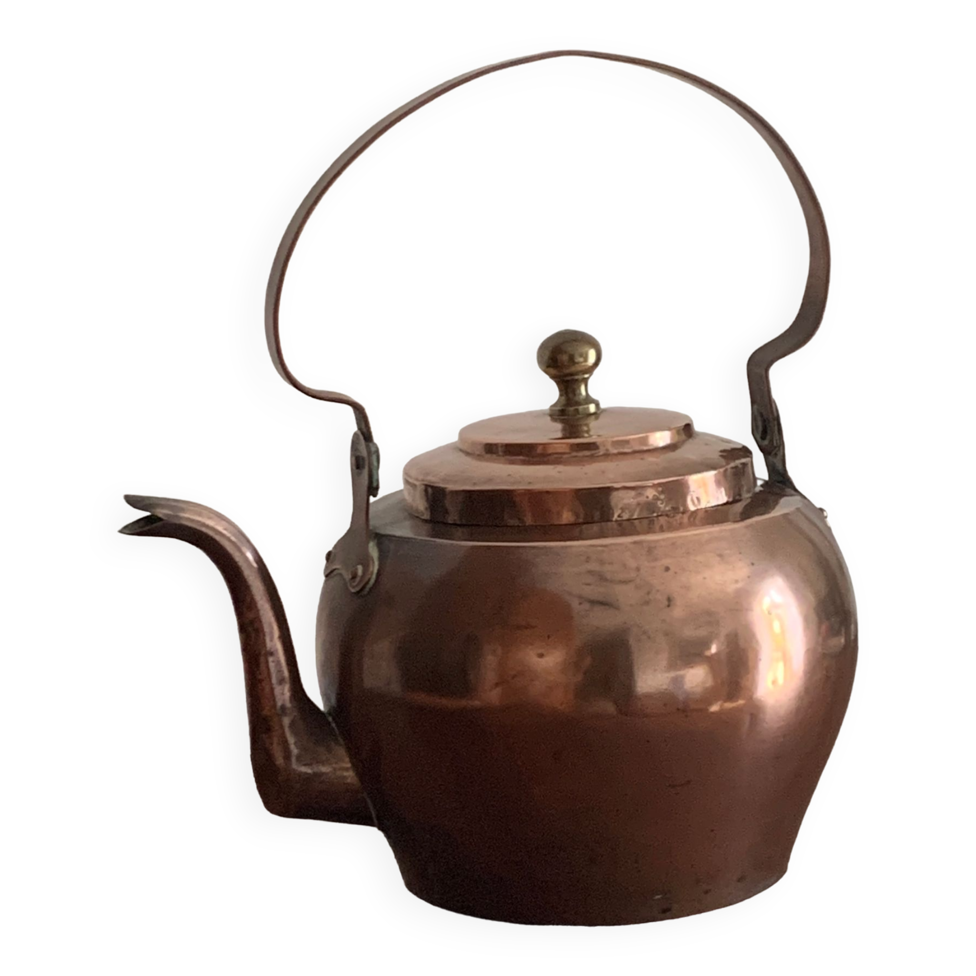 Antique copper kettle
