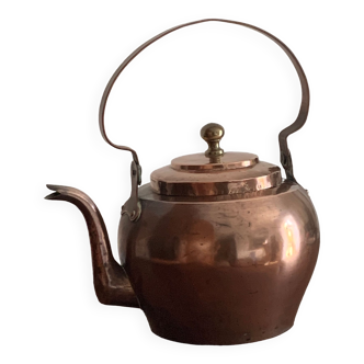 Antique copper kettle