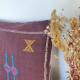Coussin berbère mauve Sabra