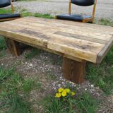 Rustic coffee table firm atmosphere