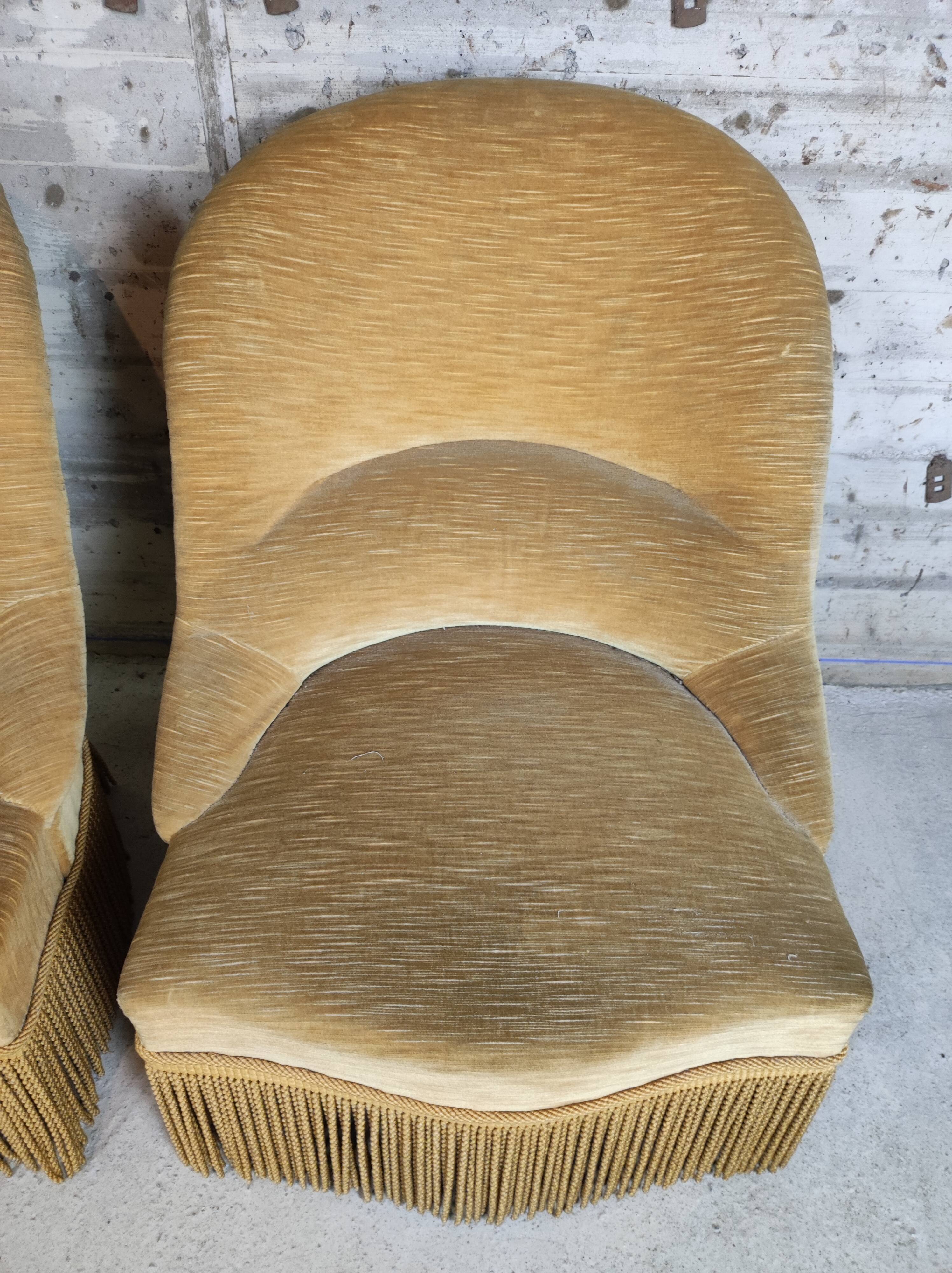 Paire de fauteuils crapaud