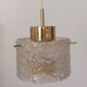 Vintage glass and brass suspension by Hillebrand Germany.
