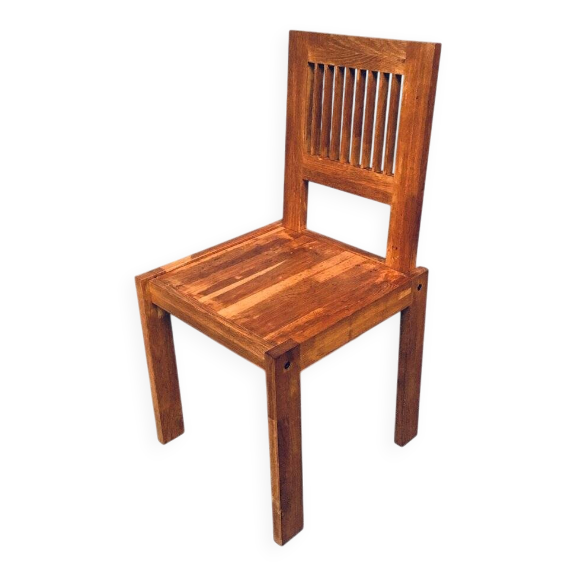 Postmodern Teak Side Chair, France, 1990s