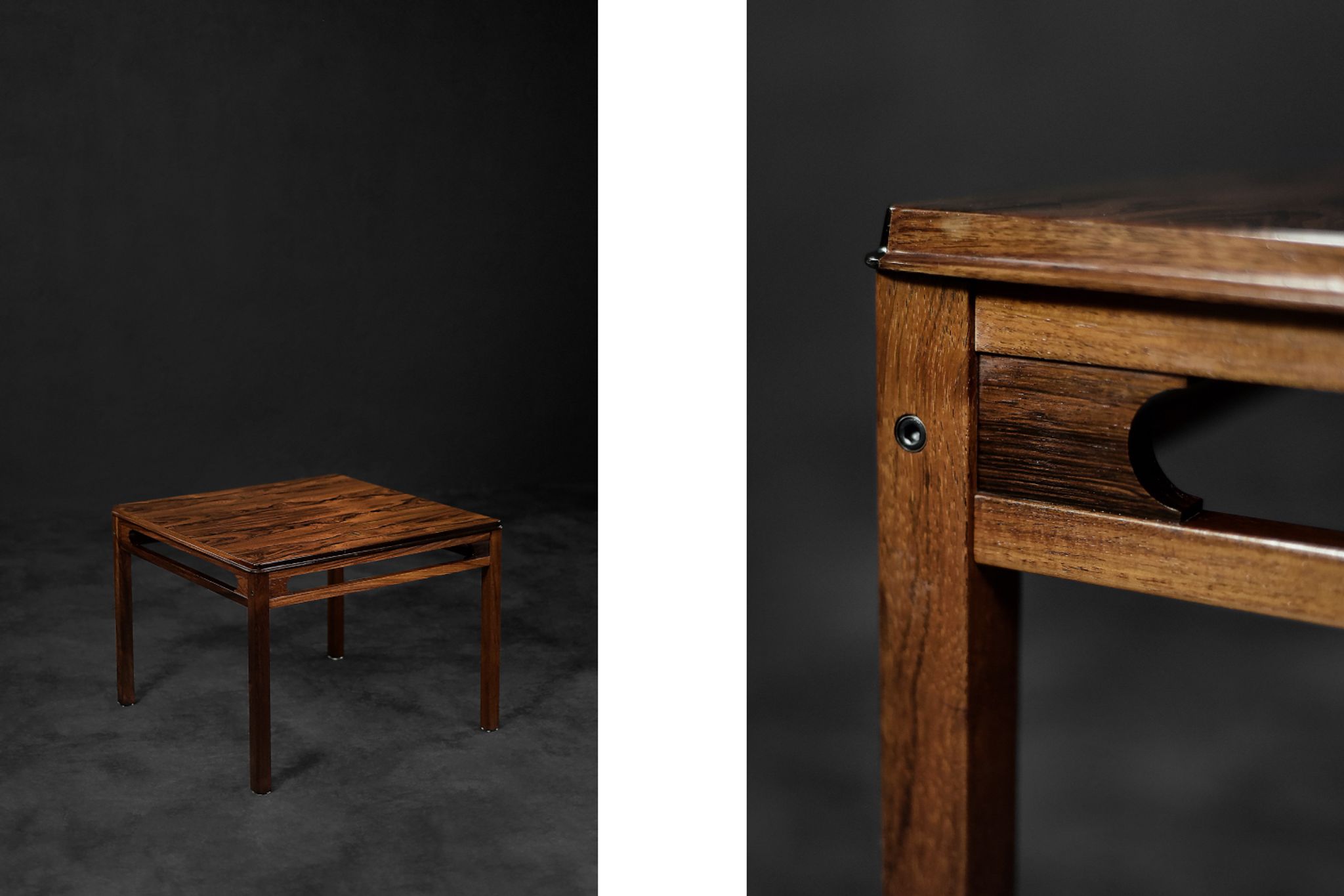 Table basse scandinave danoise en palissandre par Rasmus Solberg