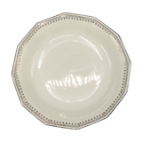 Hollow dish in Limoges porcelain - White and Silver