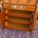Secretary cabinet in amboine magnifying glass
