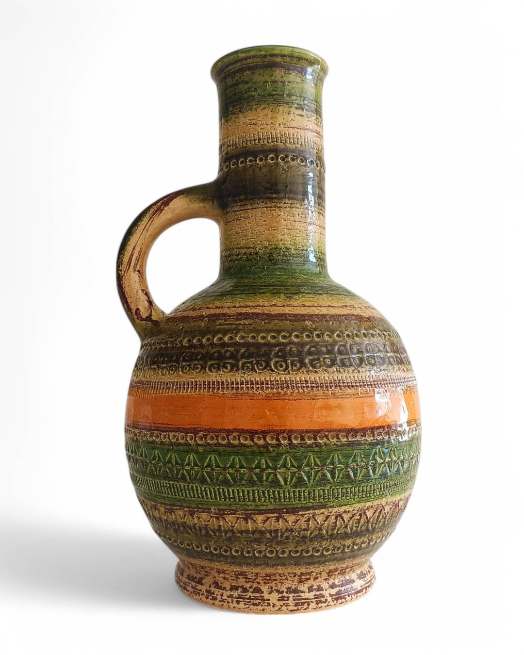 vase Bitossi par Aldo Londi, Décor Sahara pour Cer Paoli, Italie, années 1960.