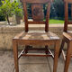 Paire de chaises artisanales xix’ en noyer et paillage