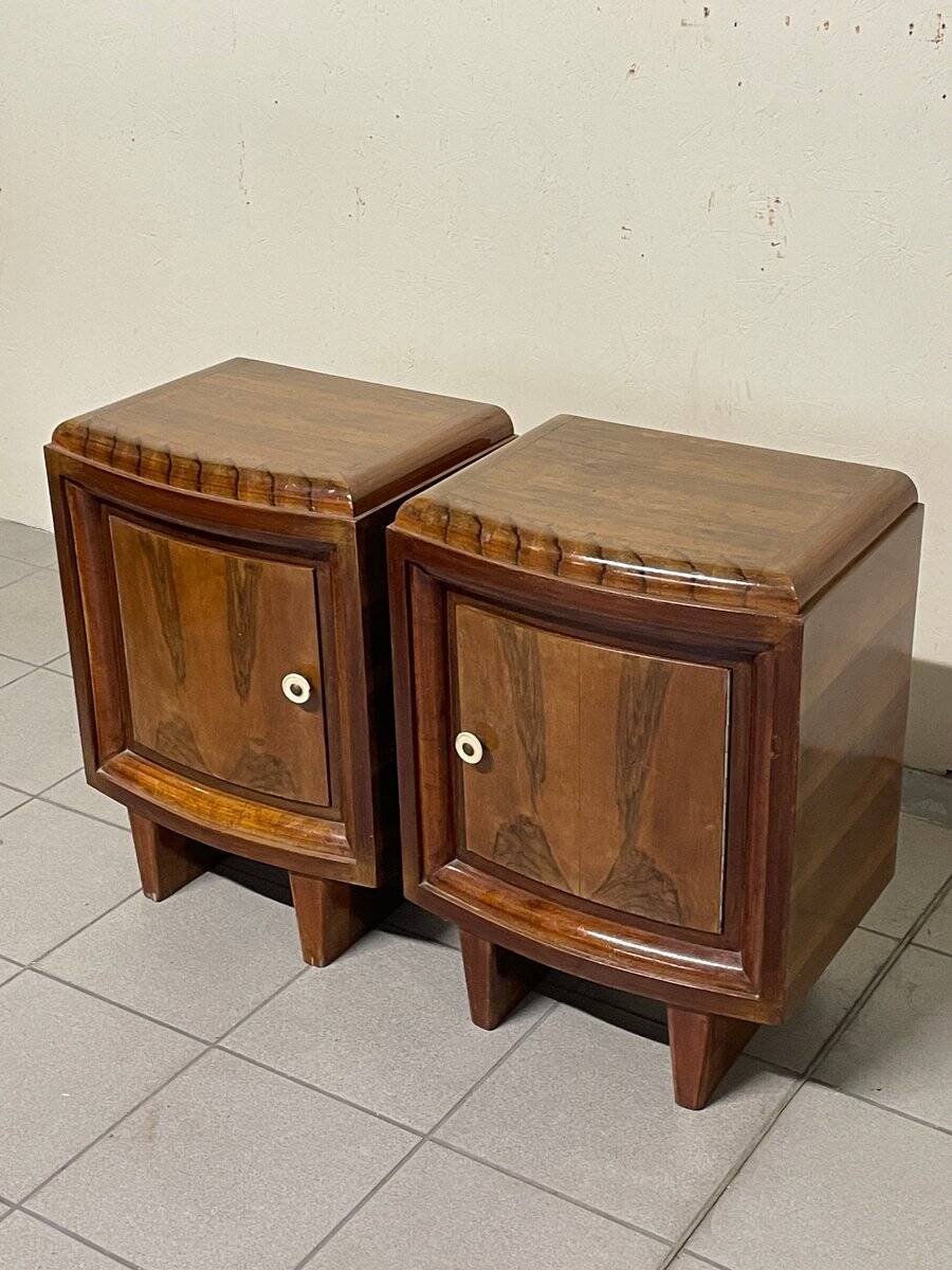 Comodini Art Déco, Italia, anni '30, set di 2