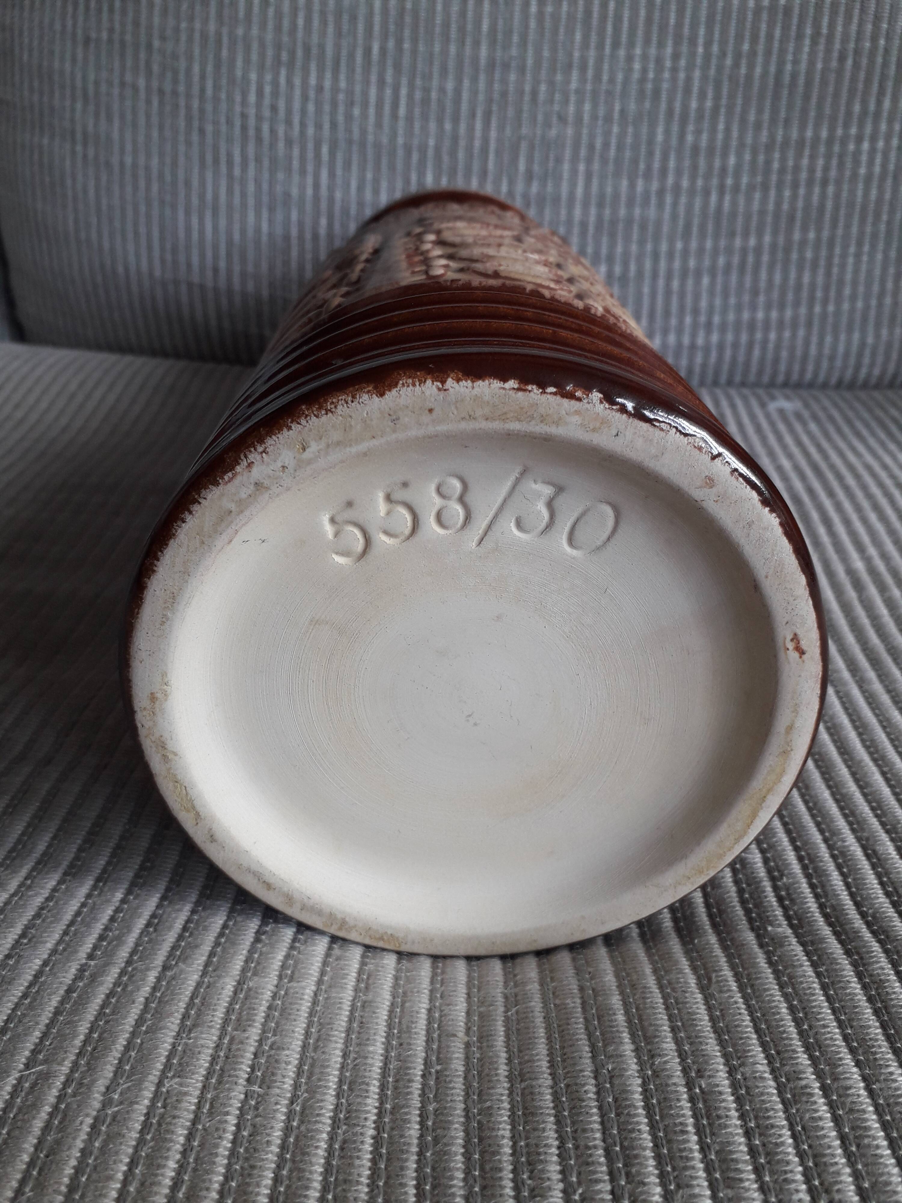 Large Germany ceramic vase with floral decoration