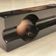 Individual cigar ashtray in black glass