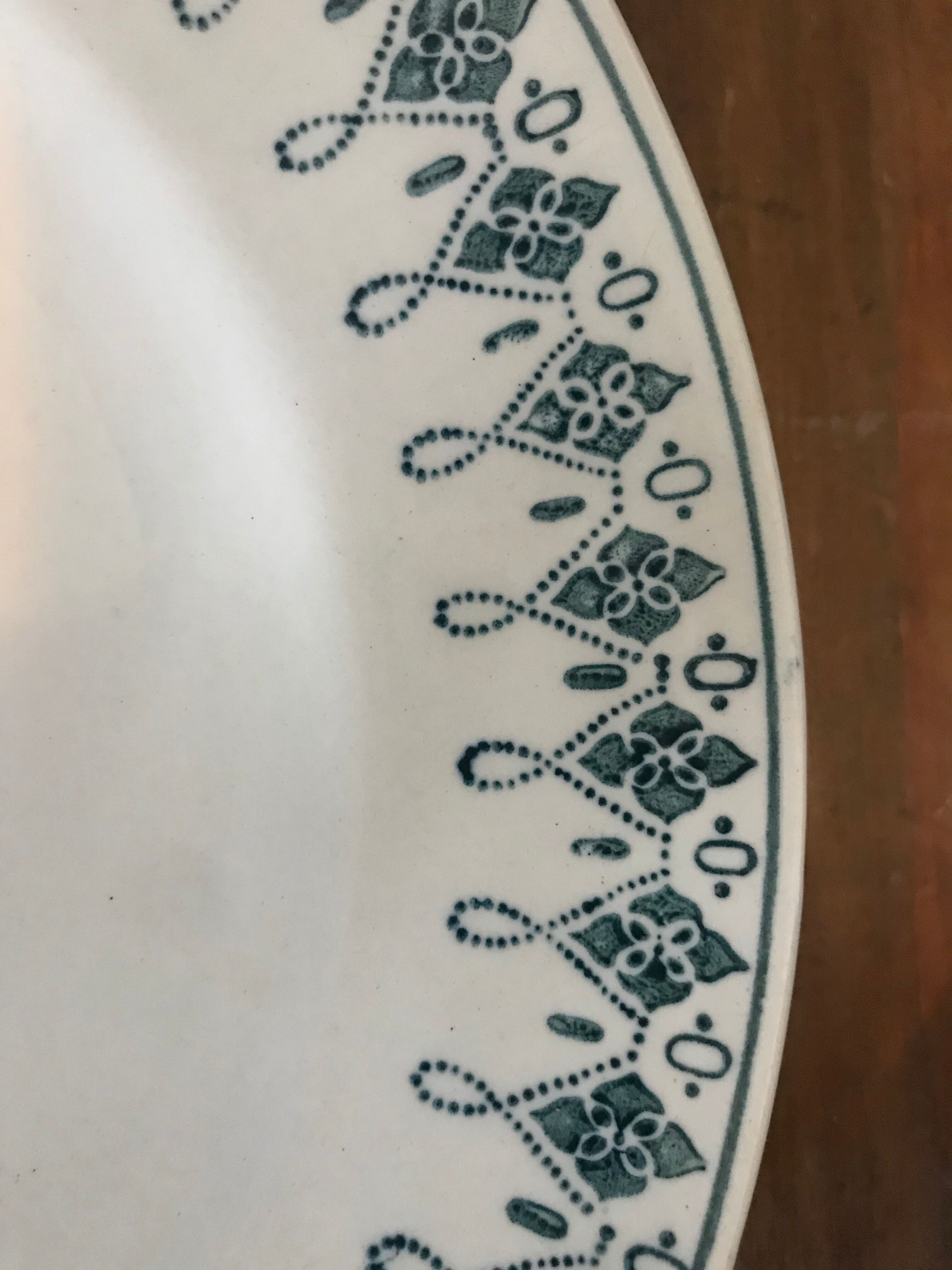 Ten old St Amand plates