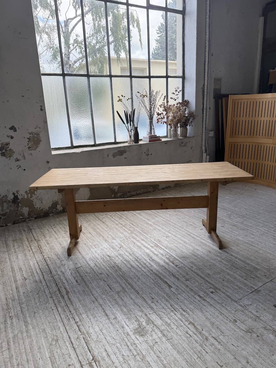 Perriand mountain furniture pine dining table