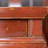 Set of 1 table + 6 antique Chinese chairs.