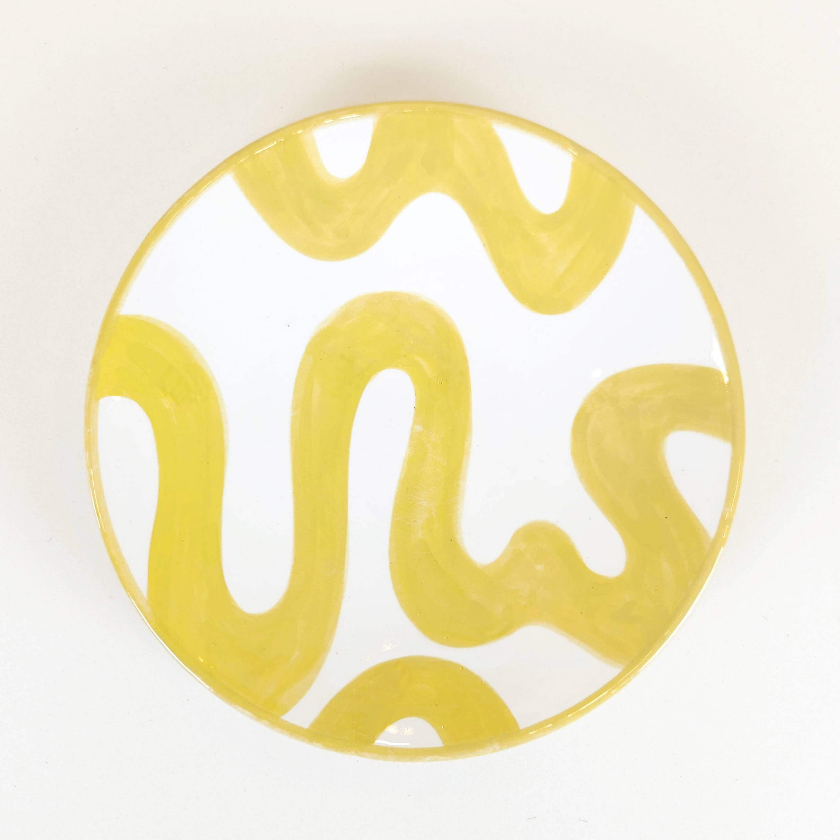 Large plate - Yellow BRUSH