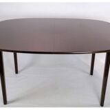 Dark Mahogany Dining Table Designed by Ole Wancher Made by P. Jeppesen