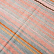 Dusty Pink Vintage Kilim Rug, Turkish Striped Bohemian Bedroom Decor 6x7