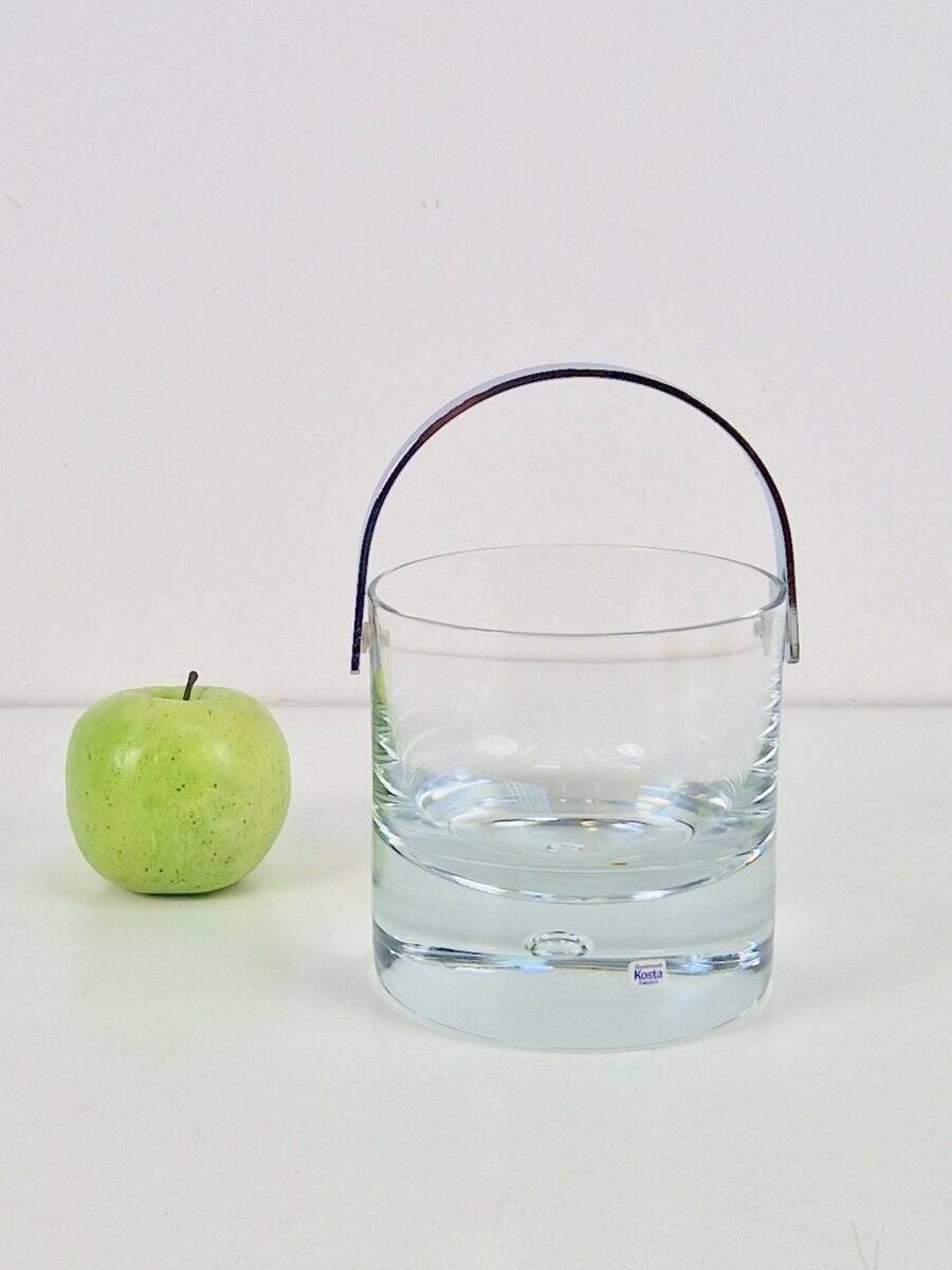 Pippi Ice Bucket in Glass by Vicke Lindstrand for Kosta Boda, Sweden, 1970s
