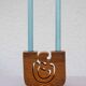 Scandinavian Modern Candle Holder in Wood by Gunnar Kanevad, Sweden, Organic Shape