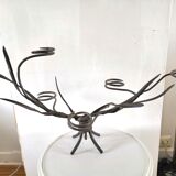 Vintage steel photophore holder 70s
