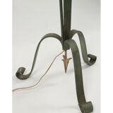 Lampadaire en fer forgé des années 1940