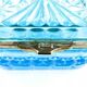 Art Deco bonbonniere, blue glass, Ząbkowice, Poland, 1930s
