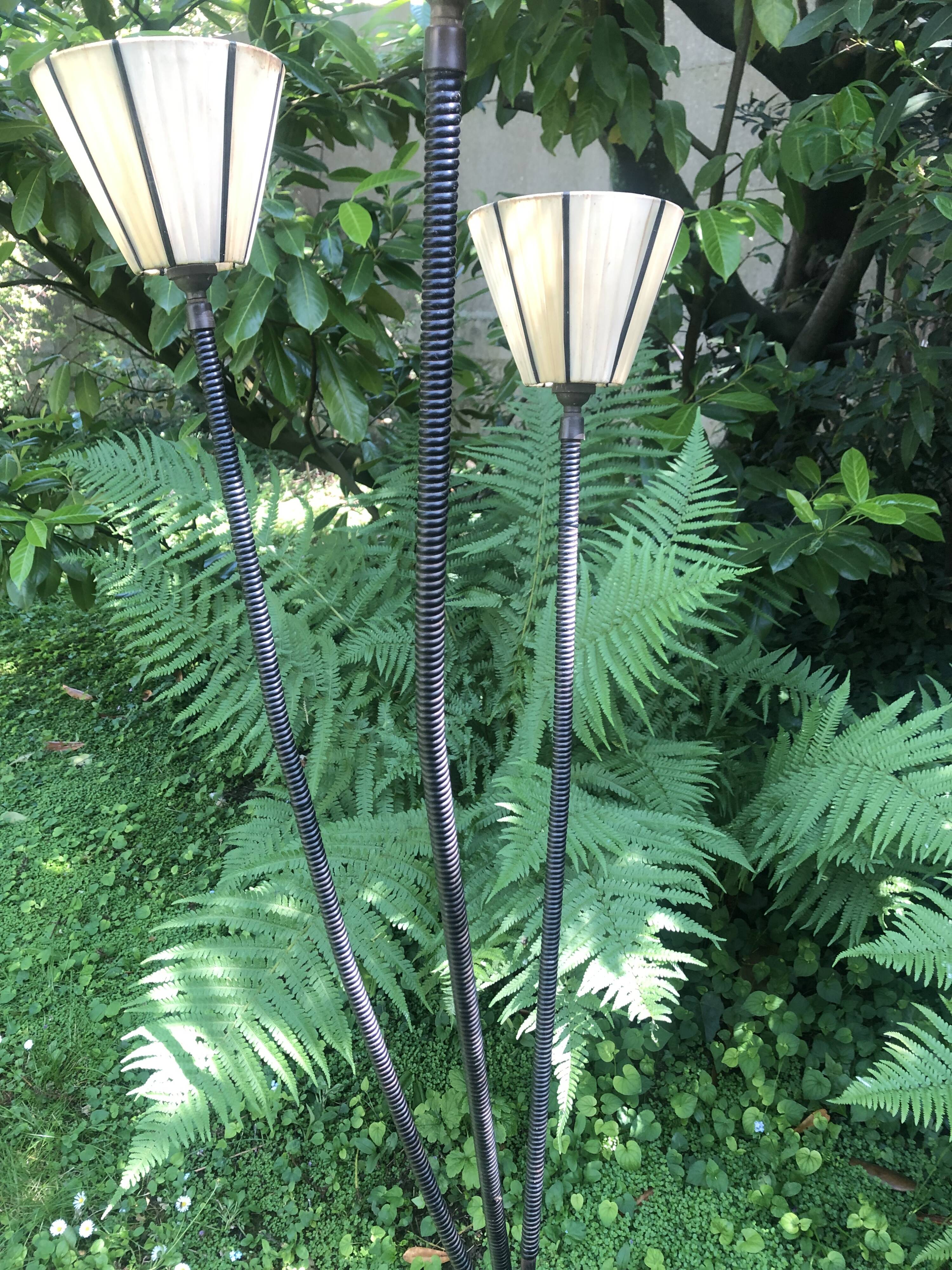 Floor lamp 3 arms scoubidou vintage 50s/60s