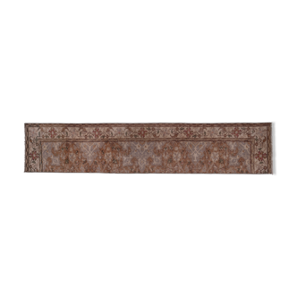 Turkish distressed runner rug, 1970, 62x300 cm