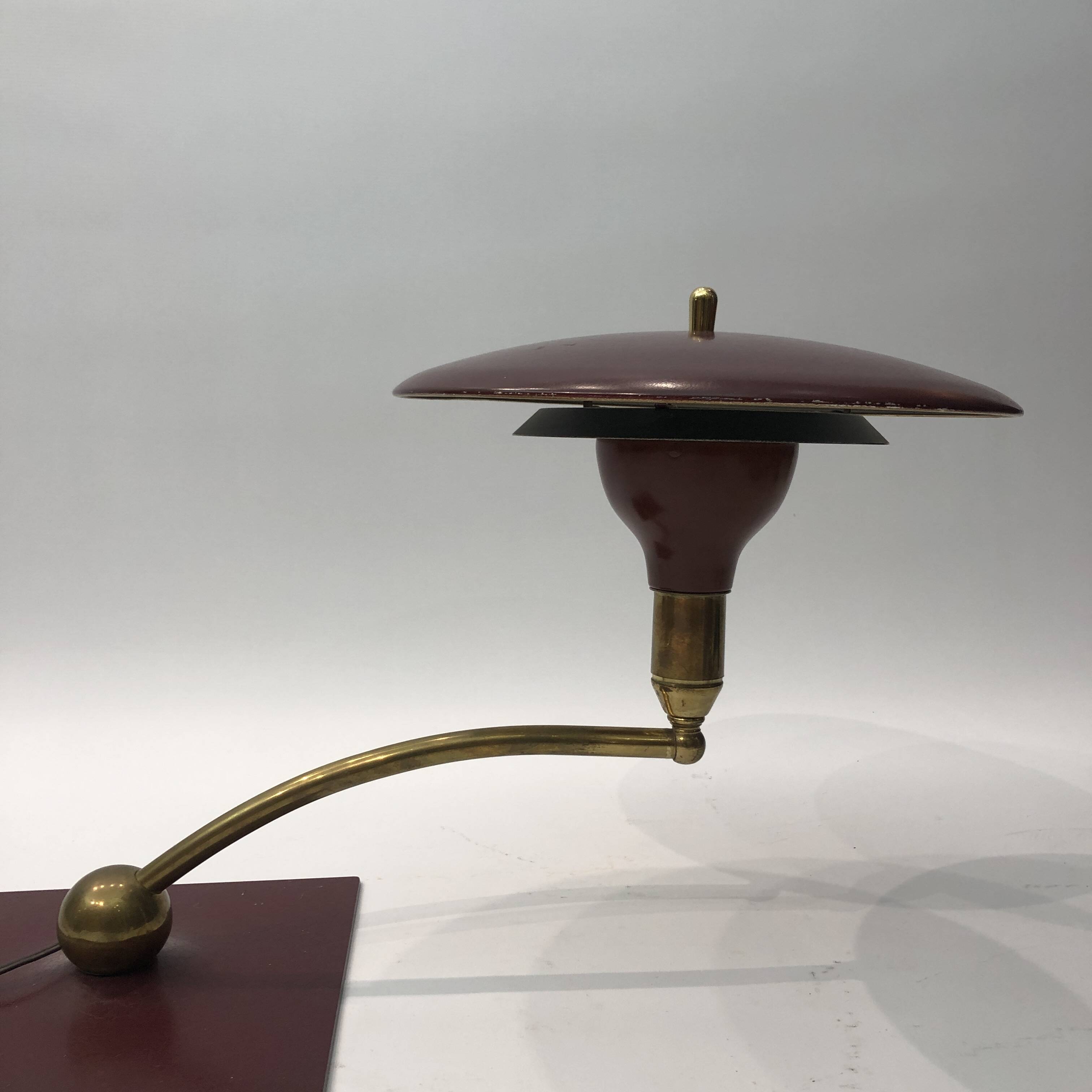 MG Wheeler Brass Desk Table Lamp Midcentury Vintage Retro Regency 1960s