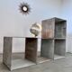 Set of 4 modular concrete shelves design G. Ifertvintage 60s